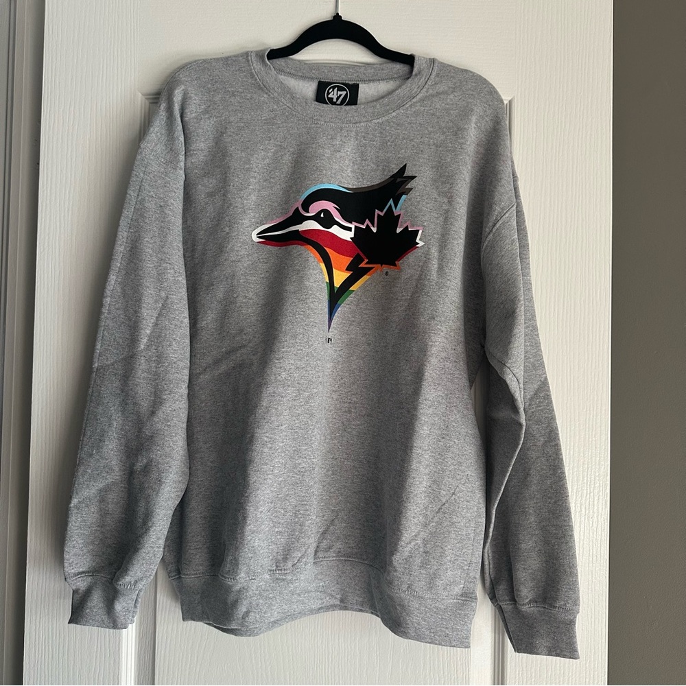 BNWT 47 Brand US L Blue Jays Pride Crewneck
